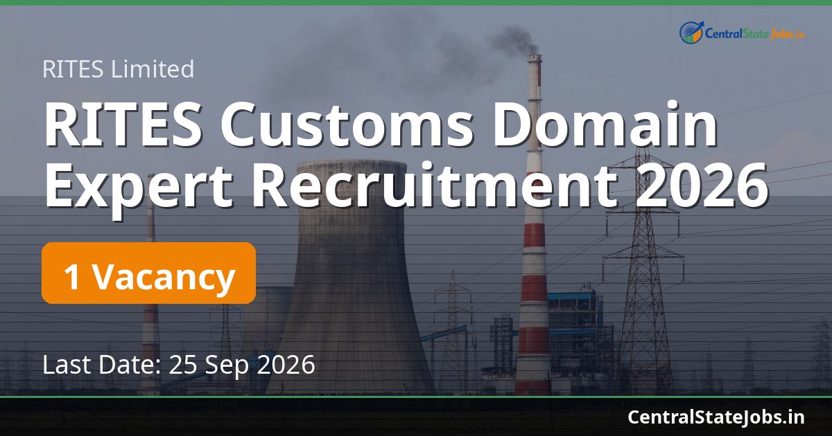 RITES Customs Domain Expert Recruitment 2026