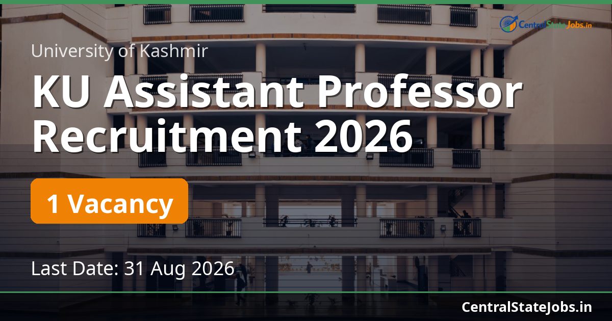 KU Assistant Professor Recruitment 2026