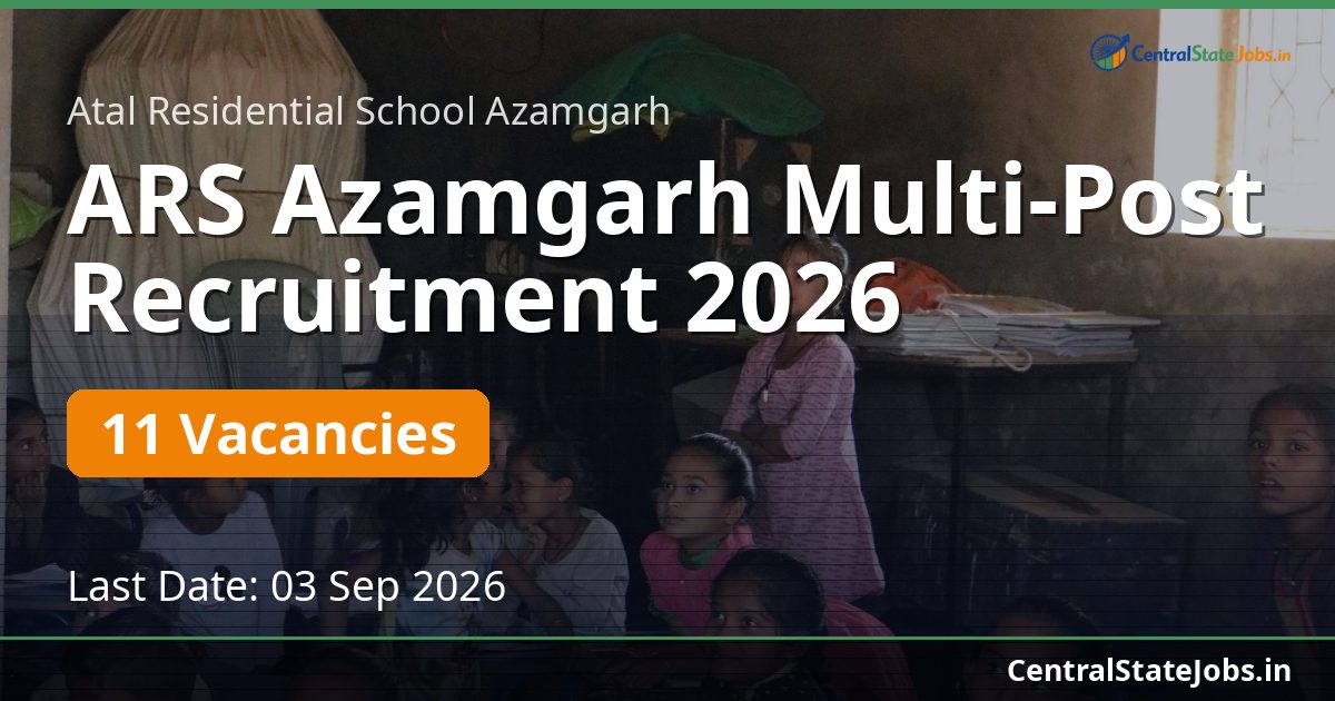 ARS Azamgarh Multi-Post Recruitment 2026