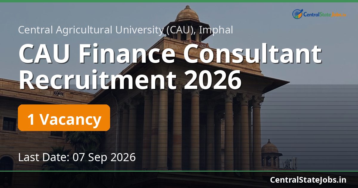 CAU Finance Consultant Recruitment 2026
