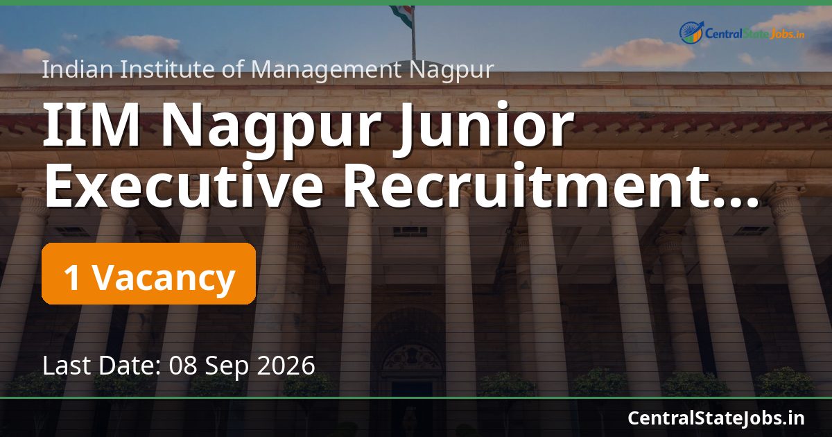 IIM Nagpur Junior Executive Recruitment 2026