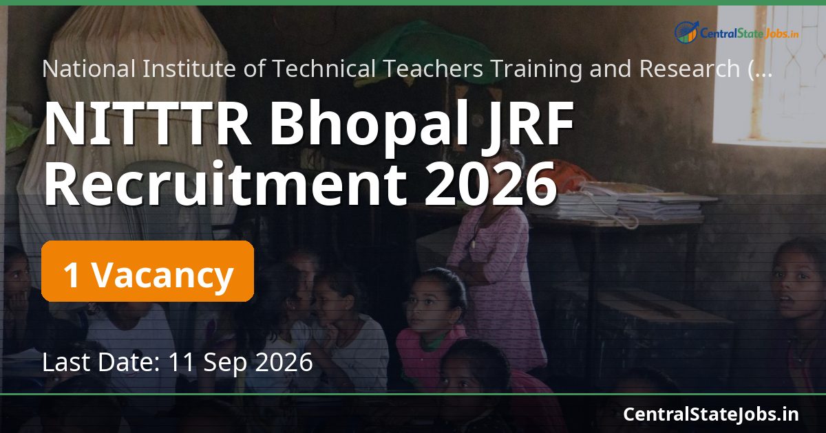 NITTTR Bhopal JRF Recruitment 2026