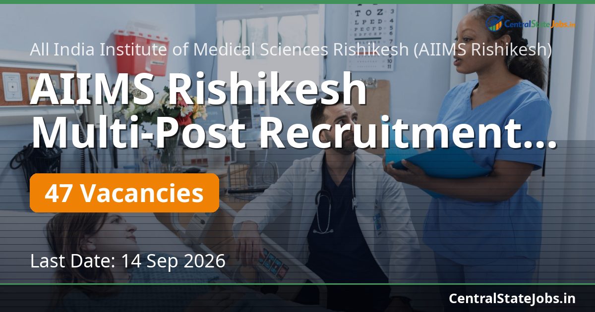 AIIMS Rishikesh Multi-Post Recruitment 2026 — 47 Vacancies