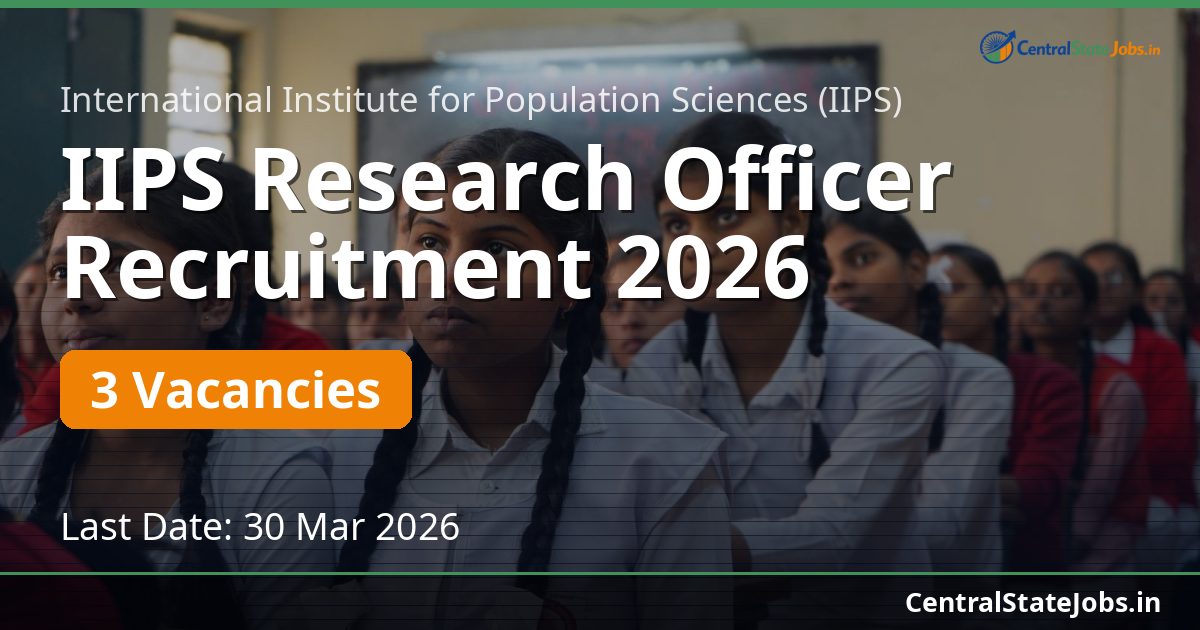IIPS Research Officer Recruitment 2026