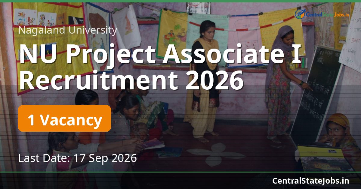 NU Project Associate I Recruitment 2026