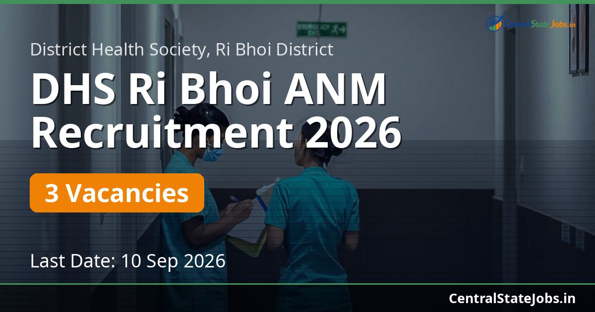 DHS Ri Bhoi ANM Recruitment 2026
