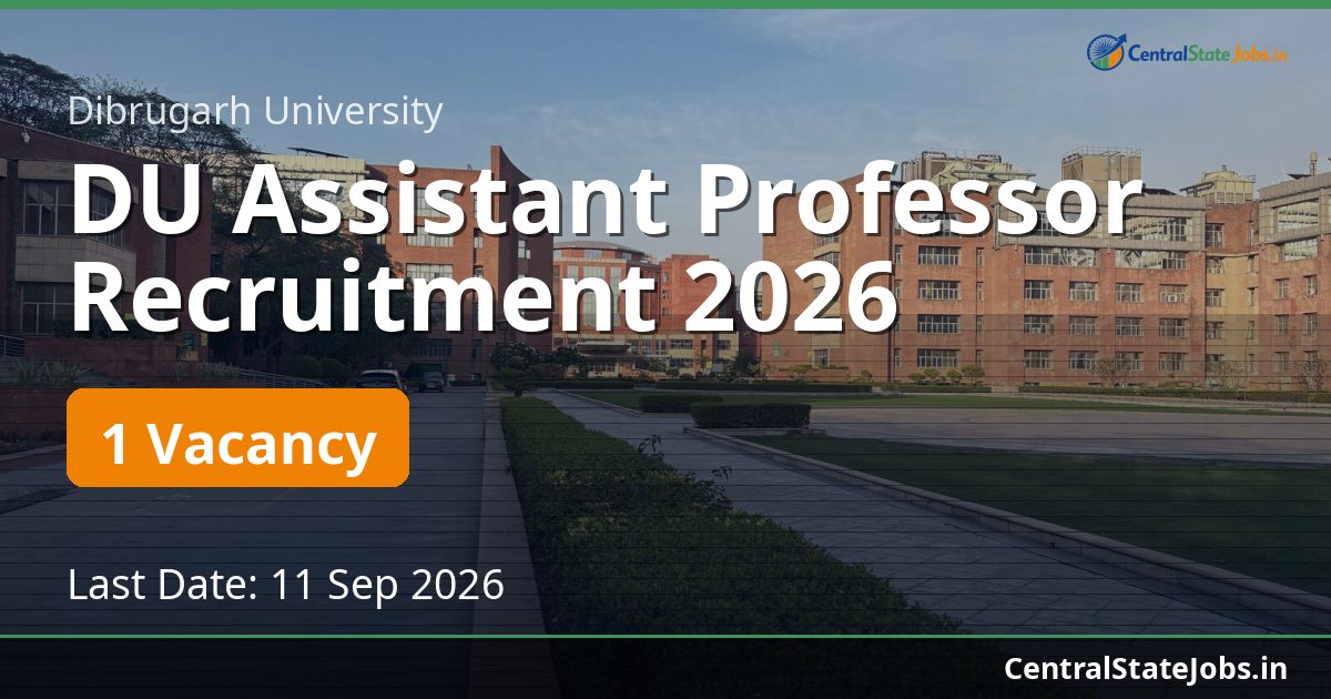 DU Assistant Professor Recruitment 2026