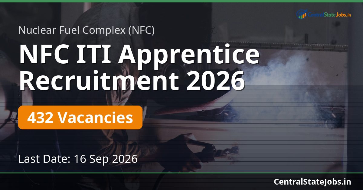 NFC ITI Apprentice Recruitment 2026 — 432 Vacancies