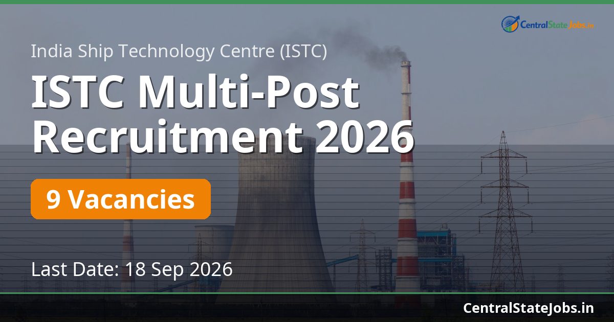 ISTC Multi-Post Recruitment 2026