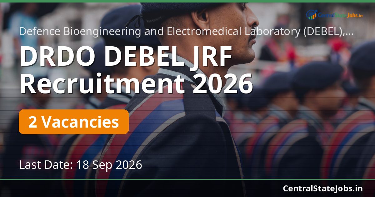 DRDO DEBEL JRF Recruitment 2026