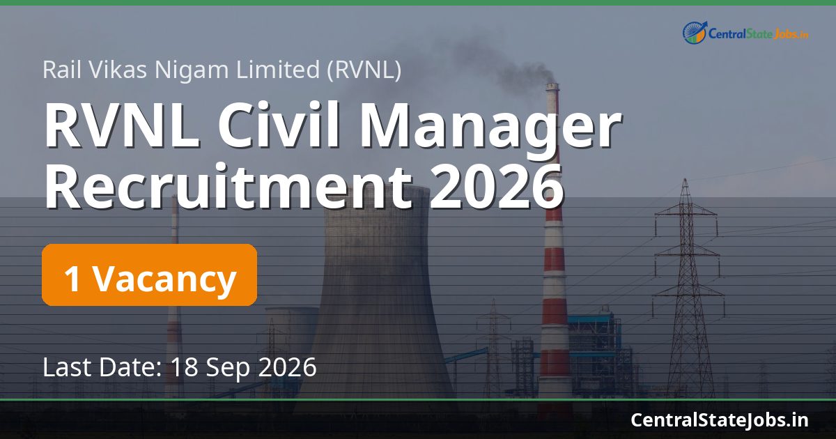 RVNL Civil Manager Recruitment 2026