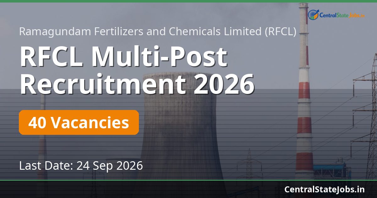 RFCL Multi-Post Recruitment 2026 — 40 Vacancies