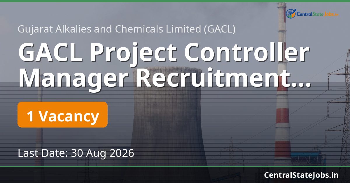 GACL Project Controller Manager Recruitment 2026