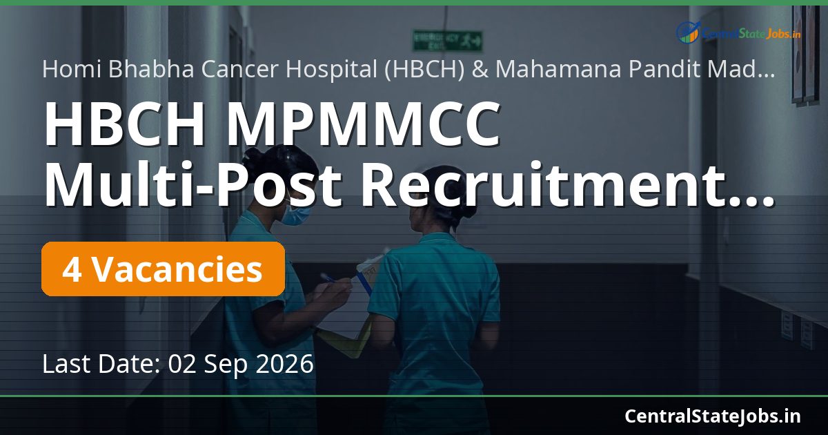 HBCH MPMMCC Multi-Post Recruitment 2026