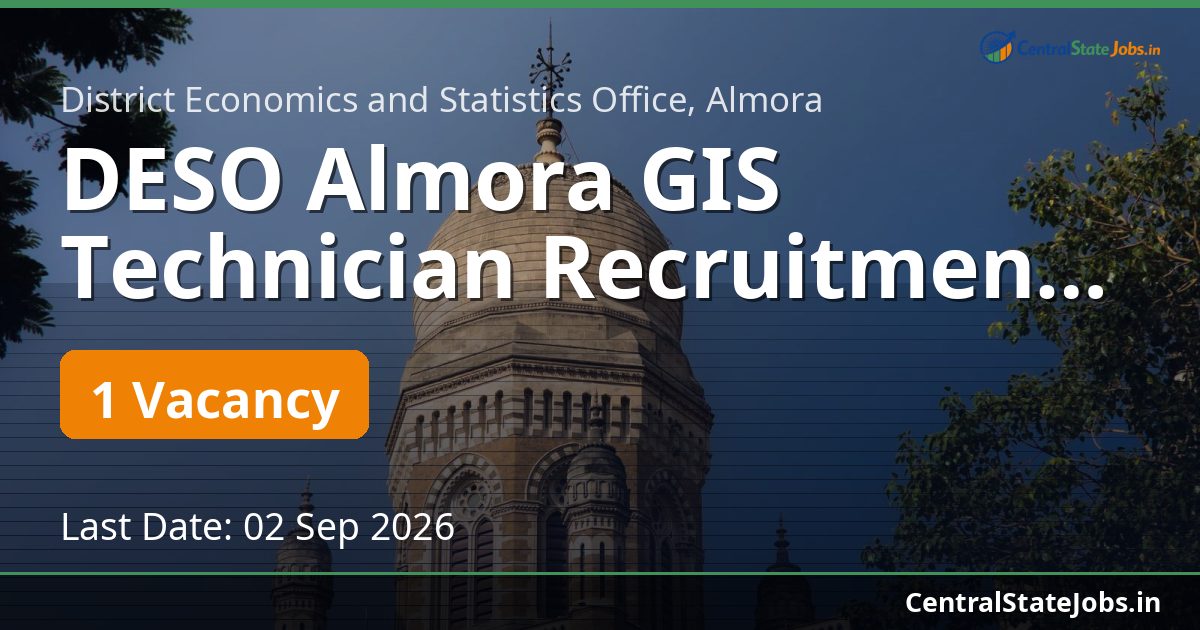 DESO Almora GIS Technician Recruitment 2026