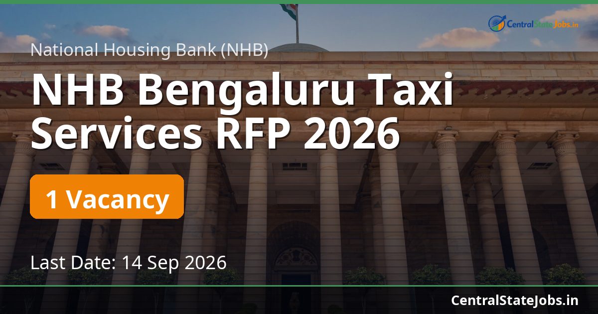 NHB Bengaluru Taxi Services RFP 2026