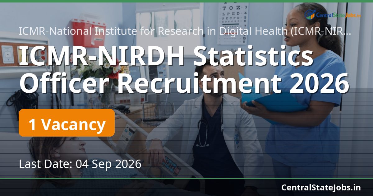 ICMR-NIRDH Statistics Officer Recruitment 2026