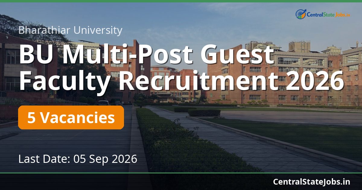 BU Multi-Post Guest Faculty Recruitment 2026