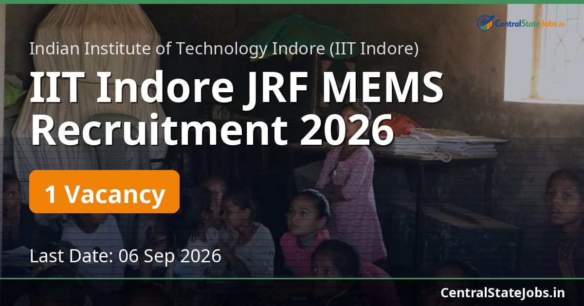 IIT Indore JRF MEMS Recruitment 2026