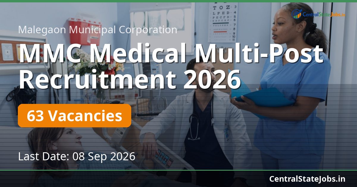 MMC Medical Multi-Post Recruitment 2026 — 63 Vacancies