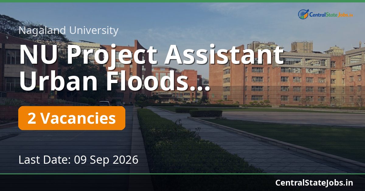 NU Project Assistant Urban Floods Recruitment 2026