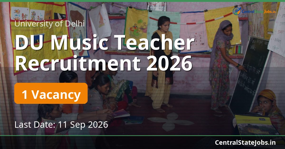 DU Music Teacher Recruitment 2026