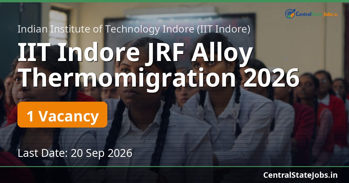 IIT Indore JRF Alloy Thermomigration 2026