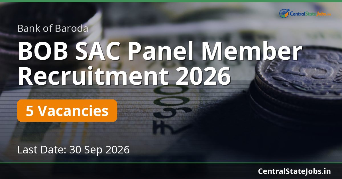 BOB SAC Panel Member Recruitment 2026