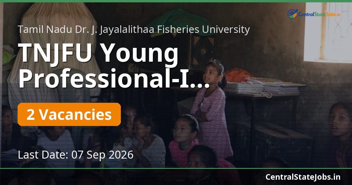 TNJFU Young Professional-I Aquaculture 2026