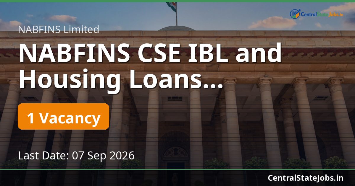 NABFINS CSE IBL and Housing Loans Recruitment 2026