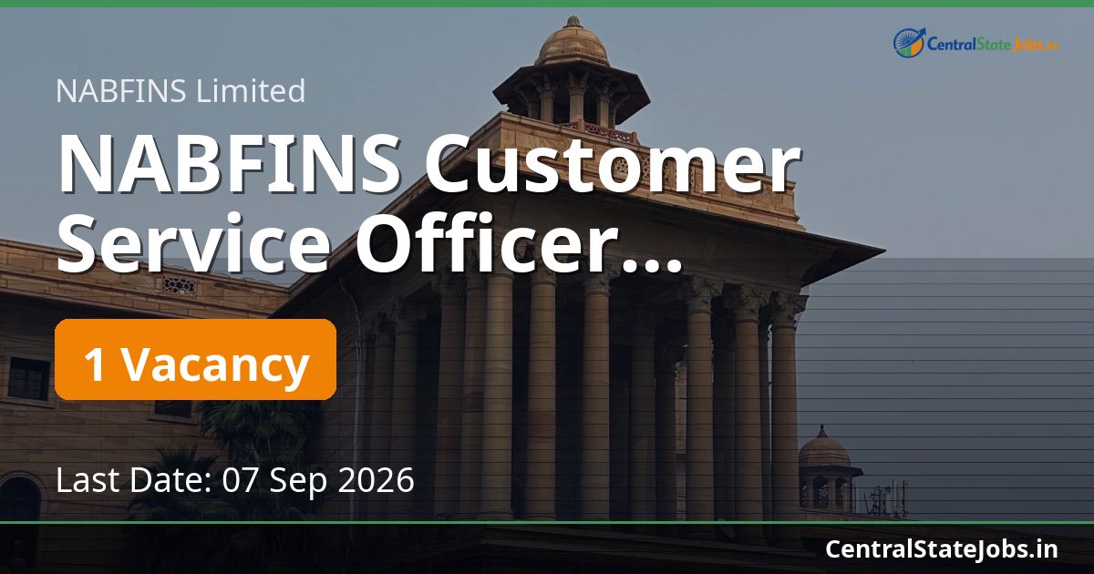 NABFINS Customer Service Officer Recruitment 2026