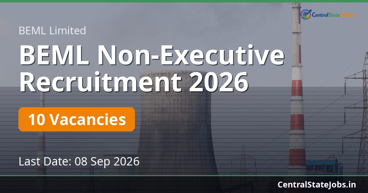 BEML Non-Executive Recruitment 2026