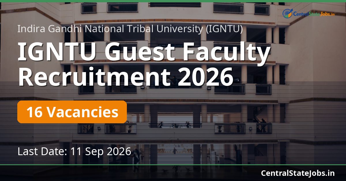 IGNTU Guest Faculty Recruitment 2026