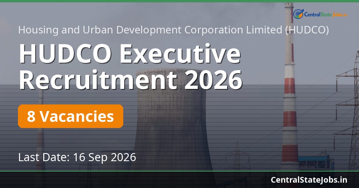 HUDCO Executive Recruitment 2026