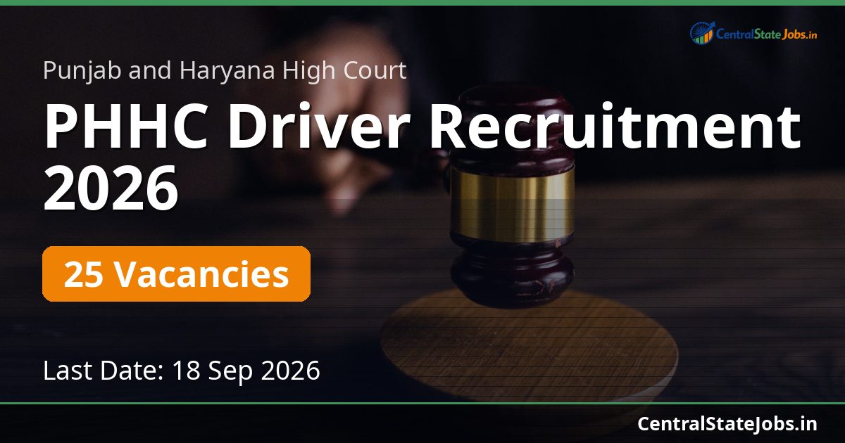 PHHC Driver Recruitment 2026