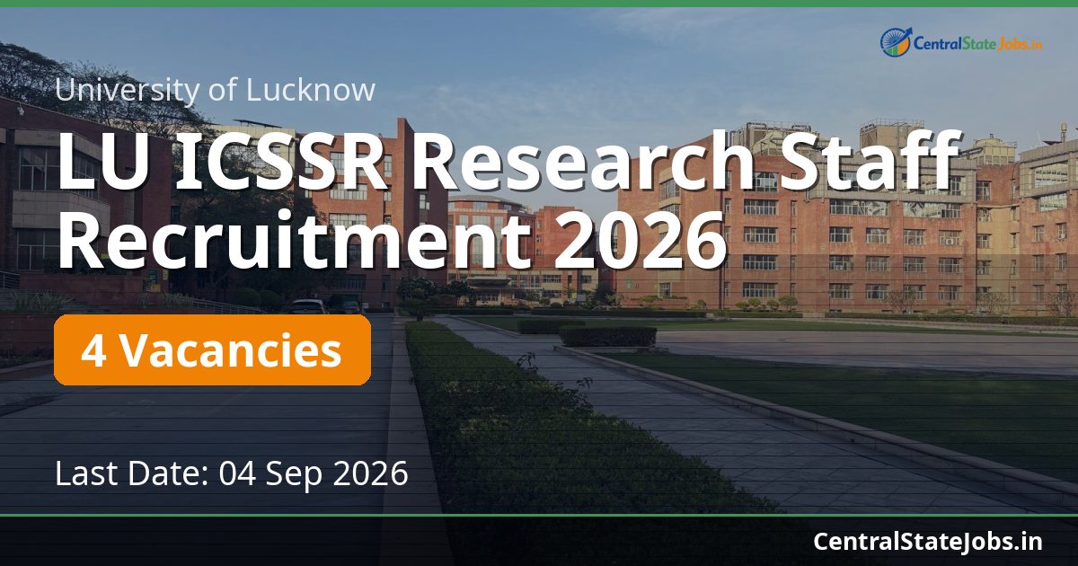 LU ICSSR Research Staff Recruitment 2026