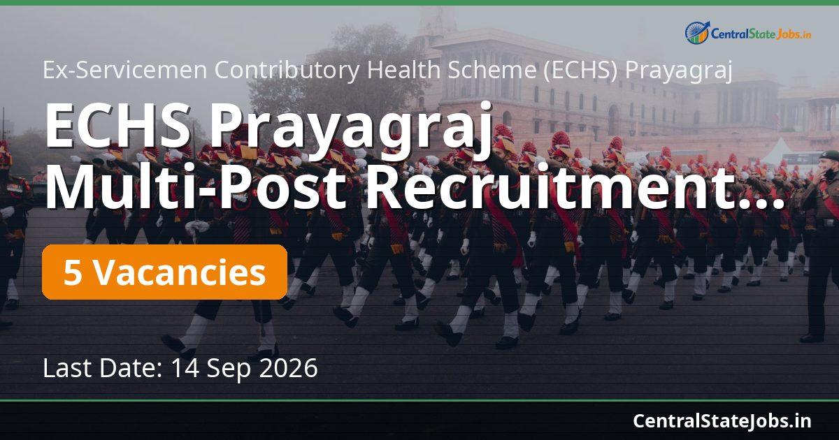 ECHS Prayagraj Multi-Post Recruitment 2026