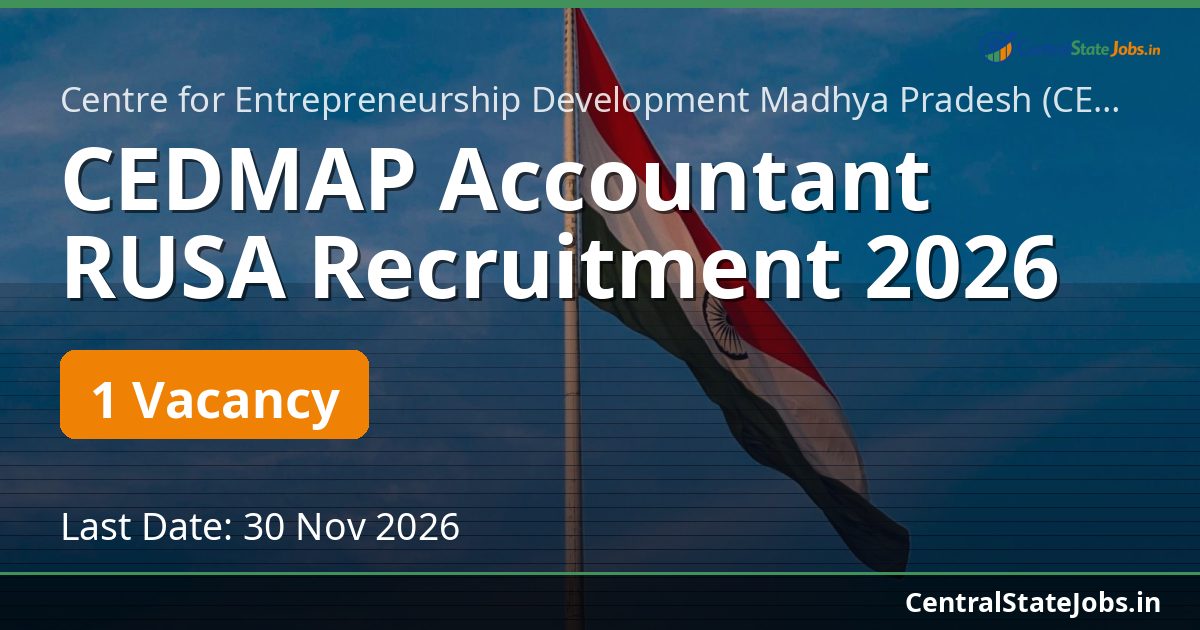 CEDMAP Accountant RUSA Recruitment 2026