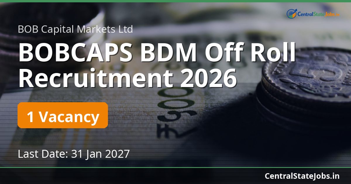 BOBCAPS BDM Off Roll Recruitment 2026