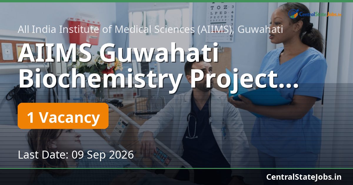 AIIMS Guwahati Biochemistry Project Associate I 2026