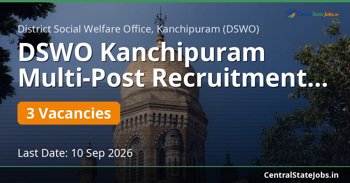 DSWO Kanchipuram Multi-Post Recruitment 2026