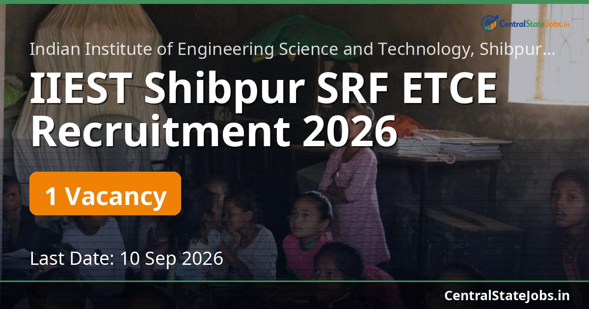 IIEST Shibpur SRF ETCE Recruitment 2026