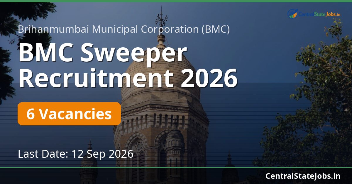 BMC Sweeper Recruitment 2026