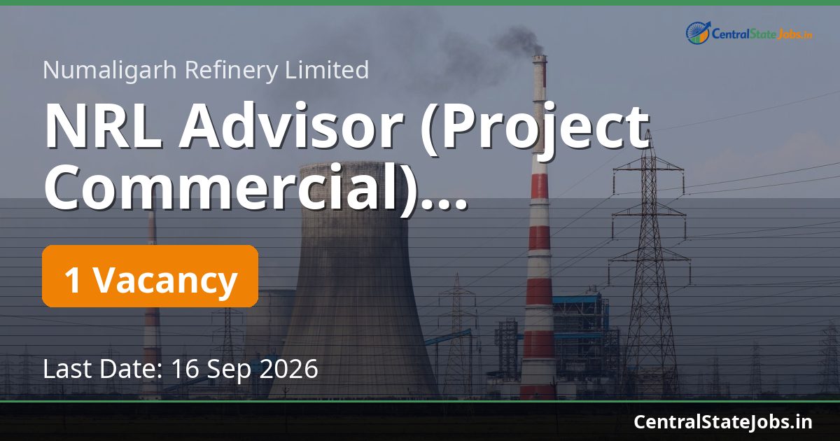 NRL Advisor (Project Commercial) Recruitment 2026
