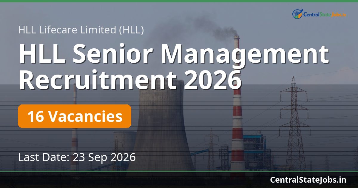 HLL Senior Management Recruitment 2026