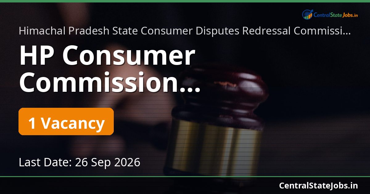 HP Consumer Commission Stenographer Recruitment 2026