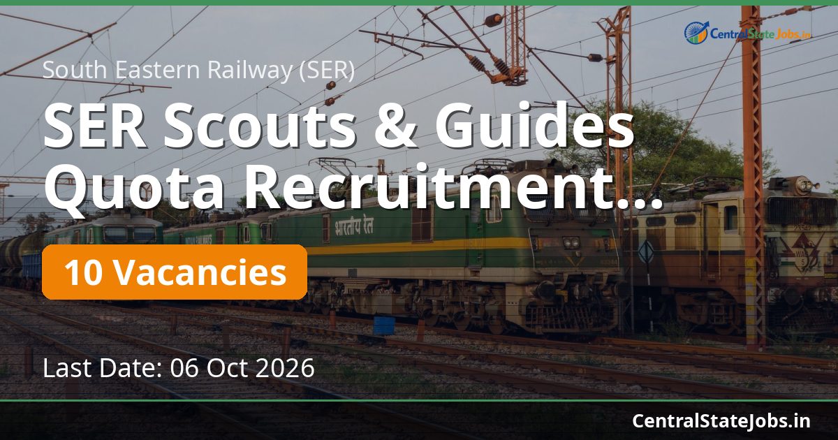 SER Scouts & Guides Quota Recruitment 2026-27
