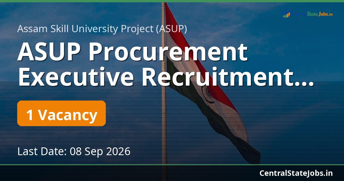 ASUP Procurement Executive Recruitment 2026