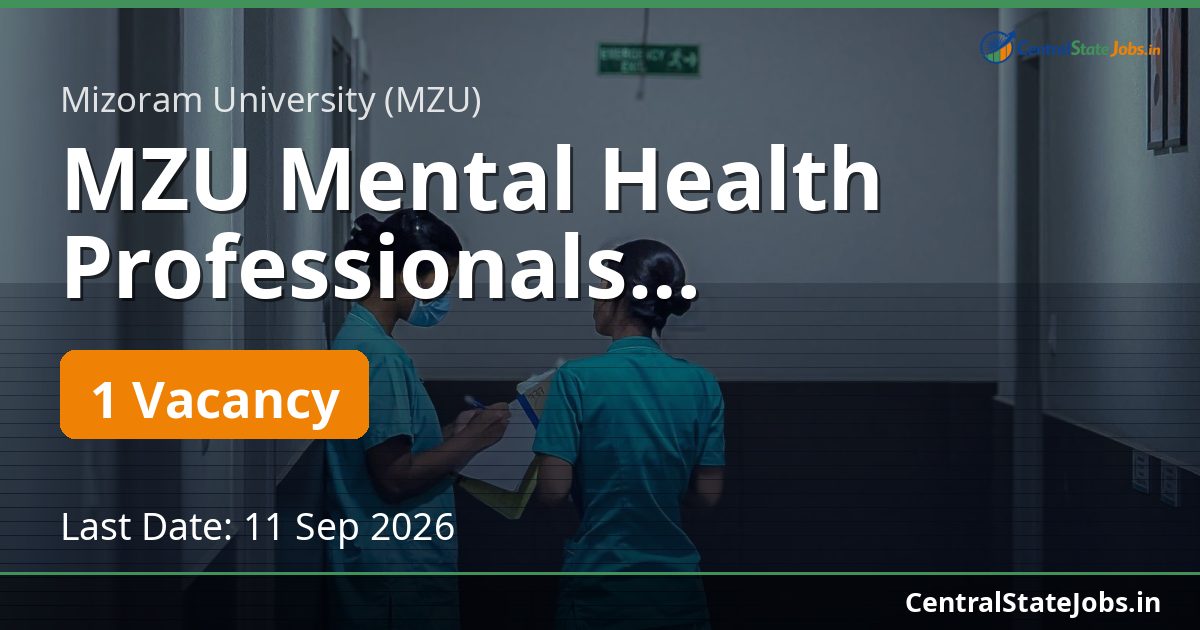 MZU Mental Health Professionals Recruitment 2026