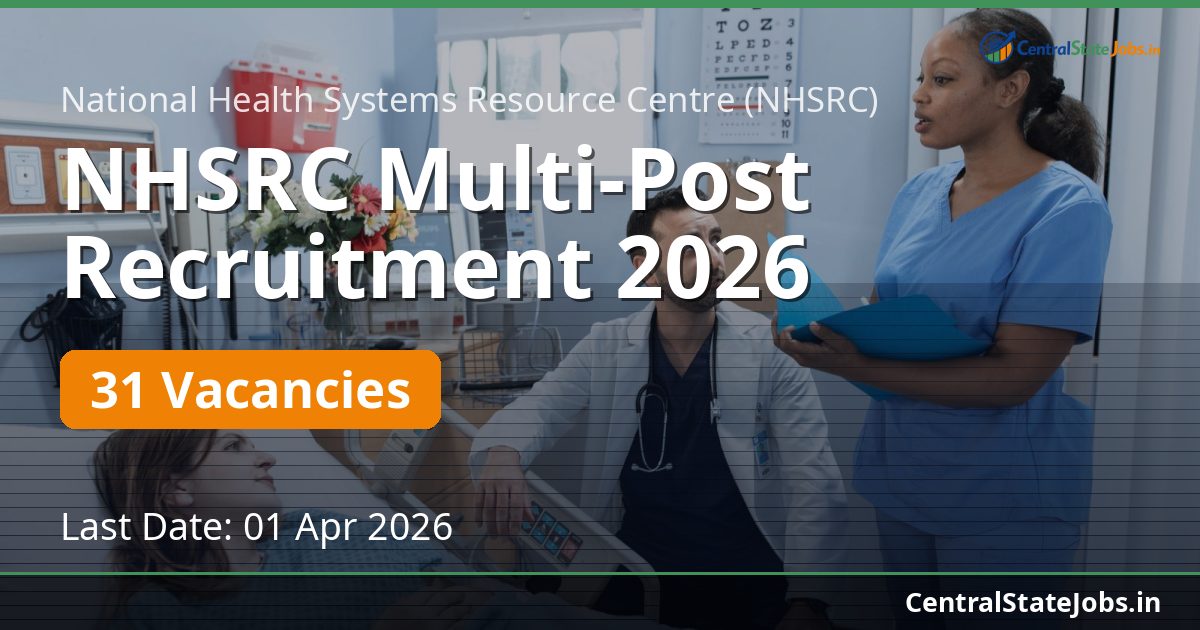 NHSRC Multi-Post Recruitment 2026 — 31 Vacancies